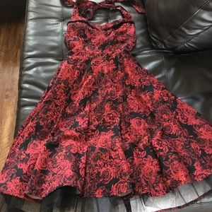 Red rose dress